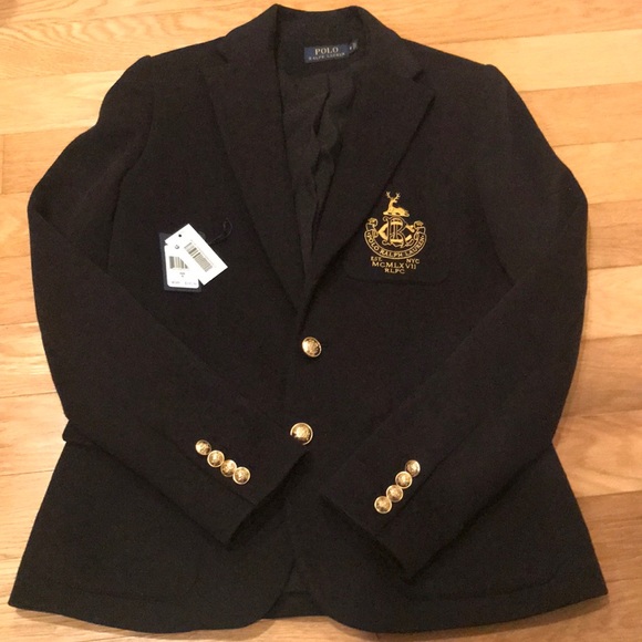 Polo Ralph Lauren Jackets & Blazers - RALPH LAUREN POLO BLAZER NAVY/GOLD SIZE 6
